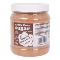 kolorowy cukier do waty cukrowej brązowy o smaku coca-coli 1kg