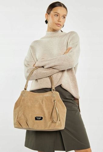 Monnari Torba Worek Luźna Torebka Zamszowa Miękka Shopperka Na Ramię na Arena.pl