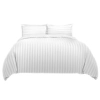 Komplet pościeli hotelowej adamaszek 200x220 mikrofaza biała