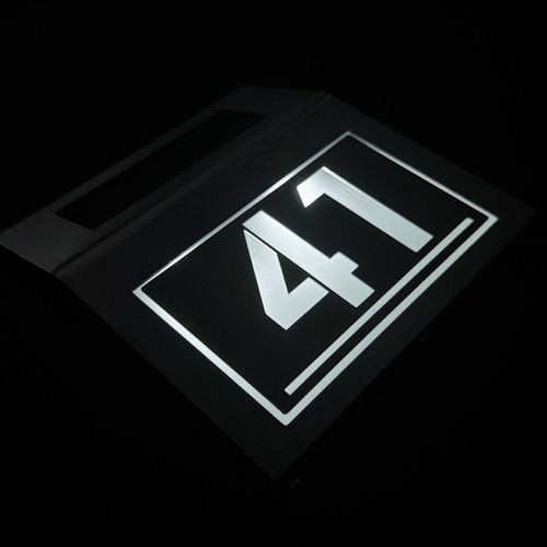 Solarny Numer Domu LED + Tabliczka INOX – Podświetlany, stal na Arena.pl