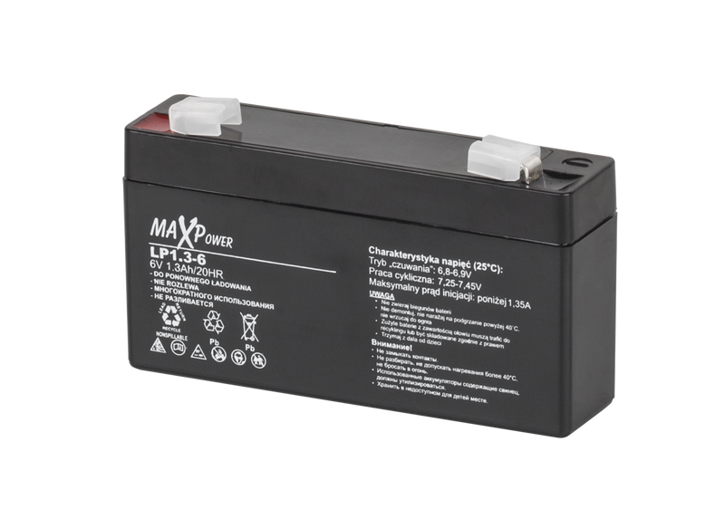 BAT0400 Akumulator żelowy 6V 1.3Ah MaxPower zdjęcie 1