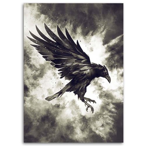Deco Panel, Czarny kruk 50x70 na Arena.pl