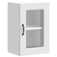 Szafka ścienna kuchenna ze szklanymi drzwiami, Kalmar, biała