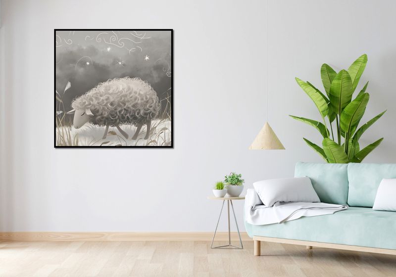 Plakat 100x100cm Bujna Owca zdjęcie 4