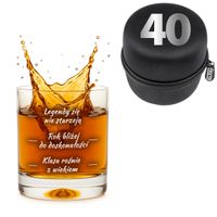 Urodzinowa szklanka do whisky - prezent na 40 urodziny