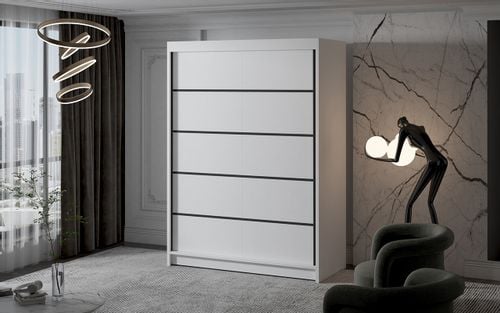 Szafa przesuwna MILAN IV 150 cm - BIAŁY na Arena.pl