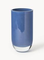 Wazon ze szkła Rosabella, Ø 15 x H 28 cm niebieski