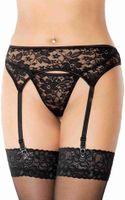 koronkowy pas do pończoch softline 3310 czarny s/m