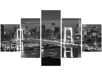 75CM 120 OBRAZ 5 ELEM NOCNY WIDOK ŚCIENNY DRUK