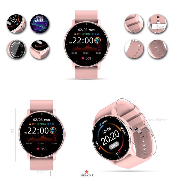 Smartwatch Giewont GW120-1 Różowy zdjęcie 4