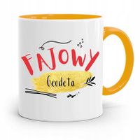 Kubek Żółty Dla Geodety Fajowy Geodeta Prezent Z Nadrukiem Ze Zdjęciem