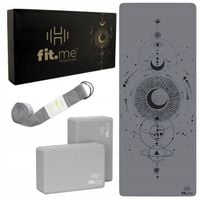 PIĘKNY KSIĘŻYCOWY ZESTAW PREMIUM MATA DO JOGI KAUCZUK + KOSTKI + PASEK