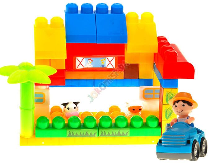 JKM ZA0625 Farma + Traktor duże KLOCKI do zabawy 40ele zdjęcie 3