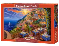 Piękne puzzle Castorland - Romantyczny wieczór w Positano 1500 elementów