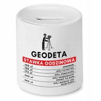 Skarbonka Dla Geodety Stawka Godzinowa Prezent Z Nadrukiem Ze Zdjęciem