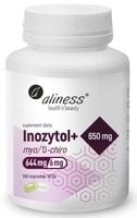 Aliness INOZYTOL 650 mg MIO D-Chiro 100 kaps PCOS Nastrój PŁODNOŚĆ Stres