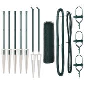 Ogrodzenie z słupkami Zielony 0.8 x 10 m Stal pokryta PCV