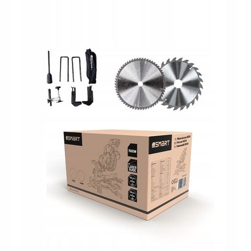 PIŁA UKOSOWA 1500W Ukośnica z posuwem 210mm LASER + 2 x TARCZA 24z 48z na Arena.pl