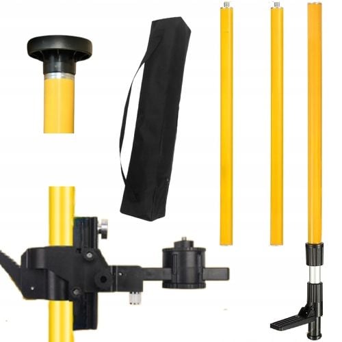 TYCZKA ROZPOROWA 3,65M DO LASERA POZIOMICY LASEROWEJ+ADAPTER SKOSÓW STATYW na Arena.pl