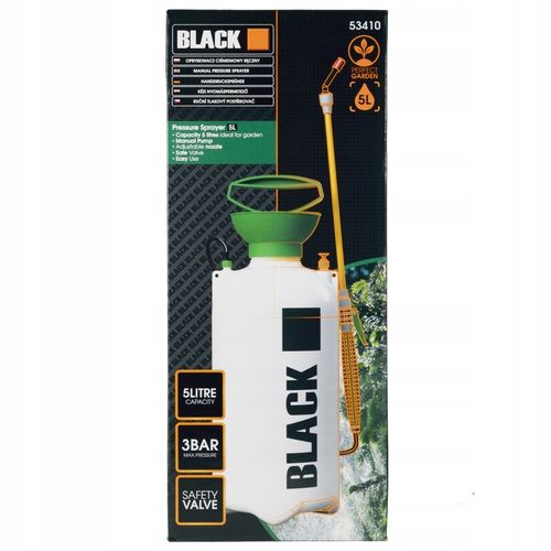 OPRYSKIWACZ CIŚNIENIOWY RĘCZNY DO ROŚLIN 5L Z REGULOWANĄ LANCĄ BLACK na Arena.pl