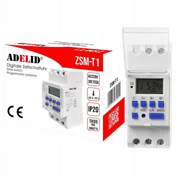 PROGRAMATOR CZASOWY WŁĄCZNIK WYŁĄCZNIK LCD CYFROWY HARMONOGRAM 7 DNI 10 UST zdjęcie 1