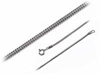 Gruby srebrny łańcuszek żmijka linka snake 50 cm srebro 925 ML242