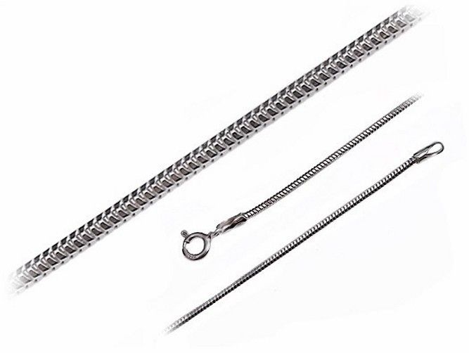 Gruby srebrny łańcuszek żmijka linka snake 45 cm srebro 925 ML242 zdjęcie 1