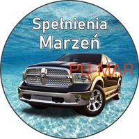 Opłatek na tort Dodge Challenger Viper Ram Charger Tekst Gratis Gruby 20 cm