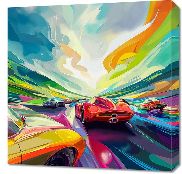 Obraz 60x60cm Wyścig Przy Barwach zdjęcie 1