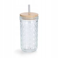 Kubek Szklanka ze słomką Zeller szkło 580 ml
