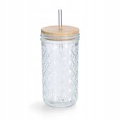 Kubek Szklanka ze słomką Zeller szkło 580 ml