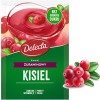 DELECTA KISIEL ŻURAWINOWY 38 g bez dodatku cukru