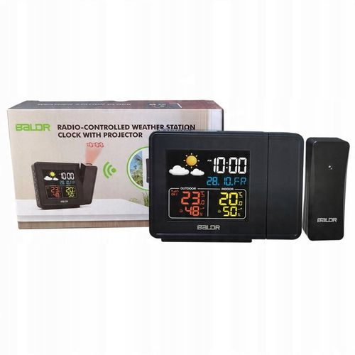 Stacja Pogody Pogodowa Zegar Czujnik Zewnętrzny Higrometr Budzik na Arena.pl