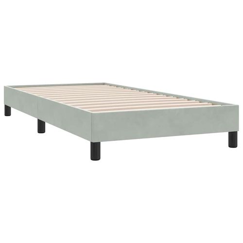 Łóżko Box Spring bez materaca Jasnoszary 80x210 cm Aksamit na Arena.pl