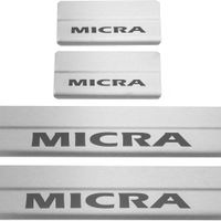 Listwa progowa NISSAN MICRA K14 Stal nierdzewna 304 mat z czarnymi literami