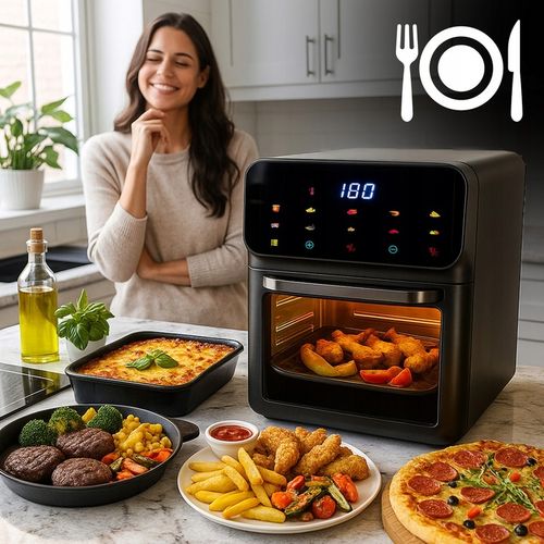 FRYTKOWNICA BEZTŁUSZCZOWA AIR FRYER 8,5L PIEKARNIK 1350W 10 TRYBÓW na Arena.pl