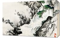 Obraz 60x40cm Waterfall, Kōno Bairei Japoński Vintage do Salonu