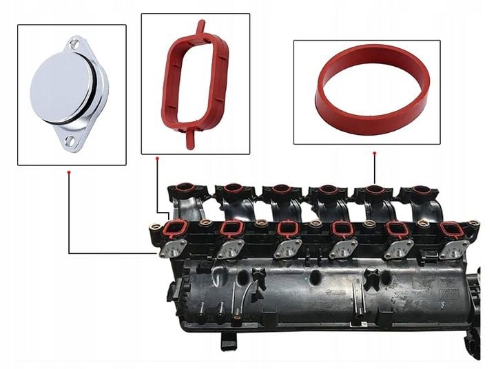 ZAŚLEPKI KOLEKTORA BMW E60 E46 E90 E71 X5 X6 M57 zdjęcie 8