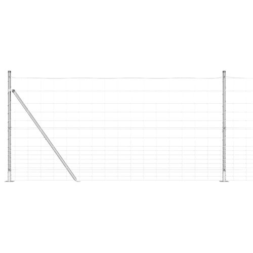 Ogrodzenie pastwiskowe Srebrny 25 x 1,2 m Stal galwanizowana na Arena.pl