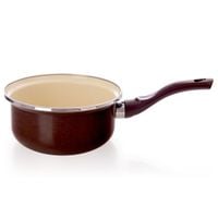 Rondelek Emaliowany Rondel Garnek  z Długim Uchwytem Tradycyjny 16 cm 1L