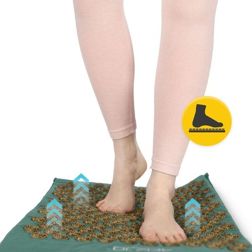 Mata do akupresury z poduszką XL 4FIZJO zielona na Arena.pl