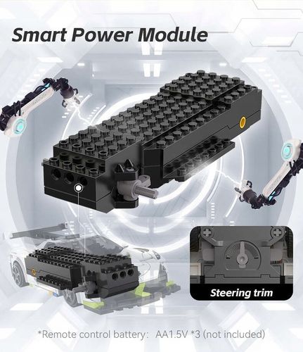 KLOCKI CADA ZDALNIE STEROWANY SAMOCHÓD WYŚCIGOWY AUTO FANTASMA 322 EL. DUAL na Arena.pl