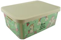 POJEMNIK NA ZABAWKI Z POKRYWKĄ PUDEŁKO KLOCKI 12 L