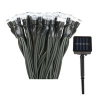 Łańcuch solarny LED girlanda 200 lampek światełka 20 m kolor ciepły biały