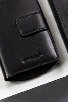 duży, skórzany portfel damski na zatrzask - peterson
