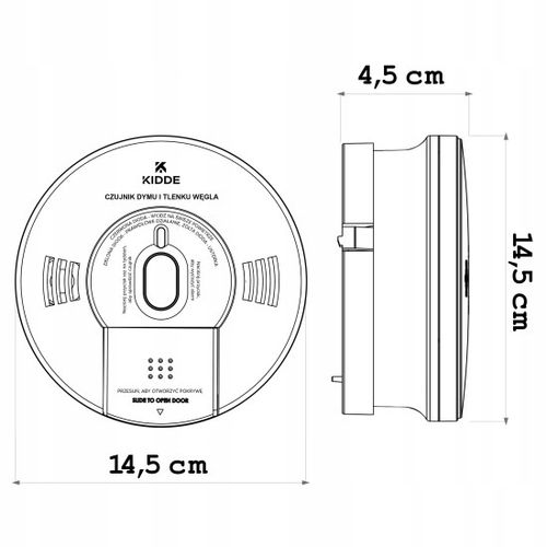 Czujnik detektor dualny: DYM, tlenek węgla (CO) - czad ; K10SCO Kidde na Arena.pl