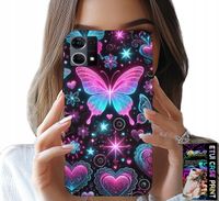 ETUI DO OPPO RENO7 4G - KOLOROWY MOTYLEK SERCE MODNE WZORY CASE