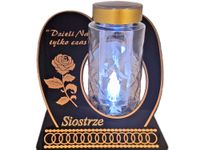 SIOSTRA SIOSTRZE SOLAR SOLARNY ZNICZ LAMPION NA GRÓB SKOS  DZIELI ZŁOTO