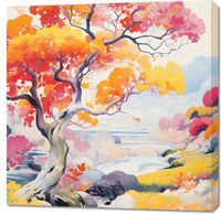 Obraz 90x90cm Roztańczony Krajobraz