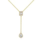 naszyjnik stal szlachetna pozłacana 14k złotem, z cyrkoniami nst2114